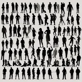 people silhouettes