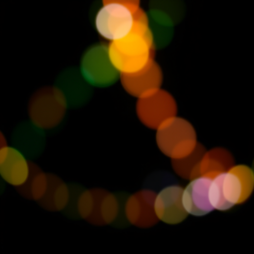bokeh lights in vibrant colors against a black background, f/2.8 aperture, ISO 100, 50mm lens, shallow depth of field, DSLR camera, soft focus effect