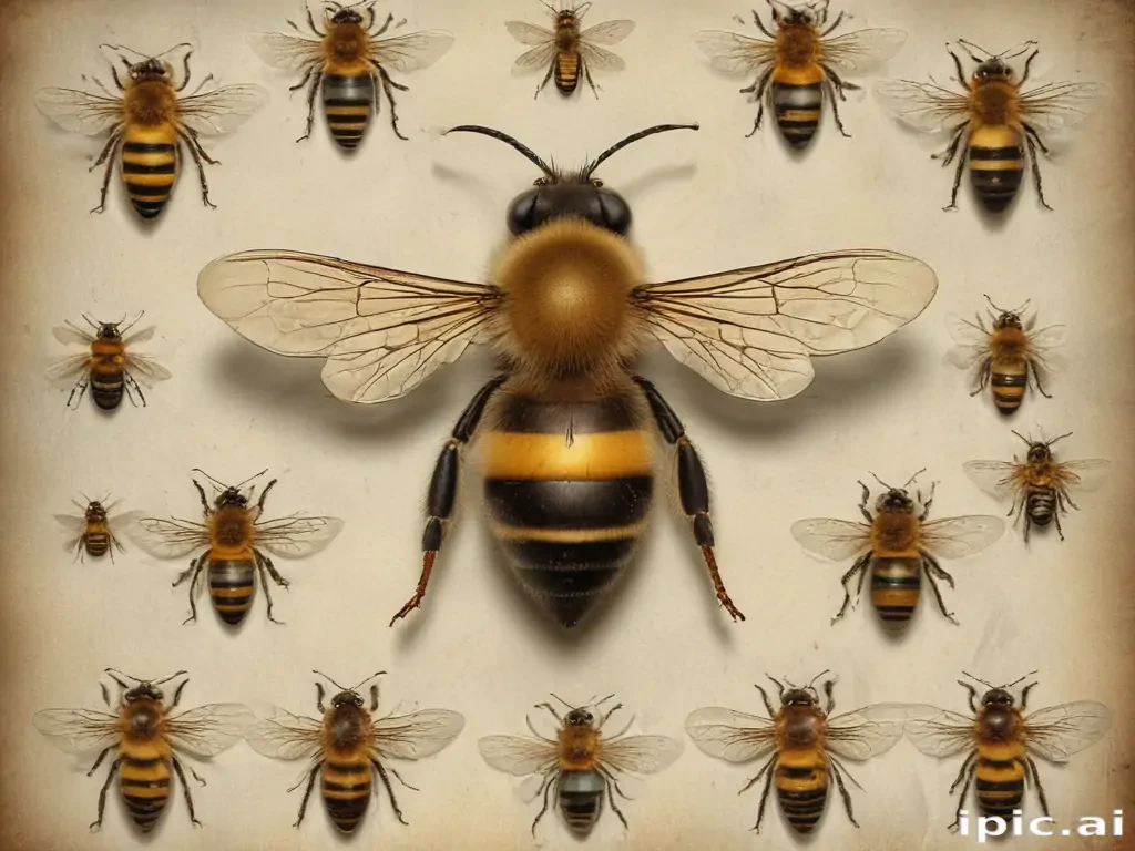 free vintage bee printables