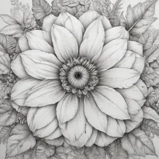 flower drawing for coloring