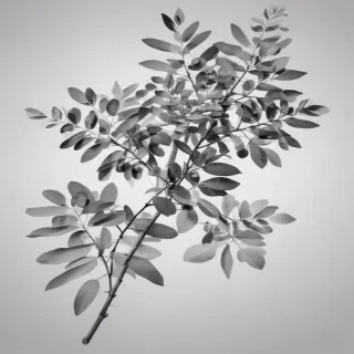 eucalyptus clipart black and white