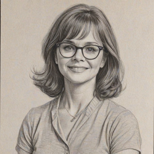 Magnificent Sally Field, pencil sketch, portrait of Comely woman 1953s in glasses, hair style beatnik, outline, clear lines, fine lines, 8k