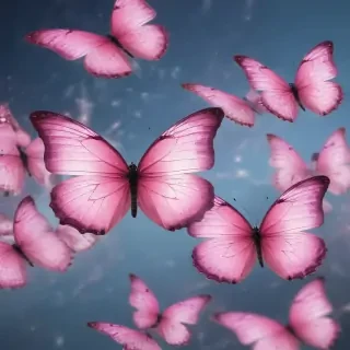 pink butterflies png