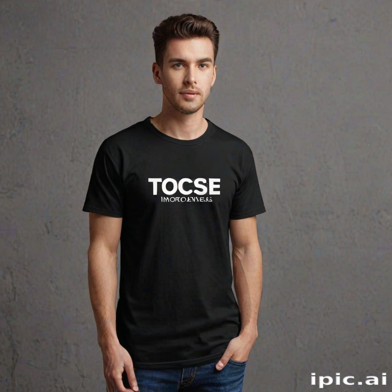 black tee mockup