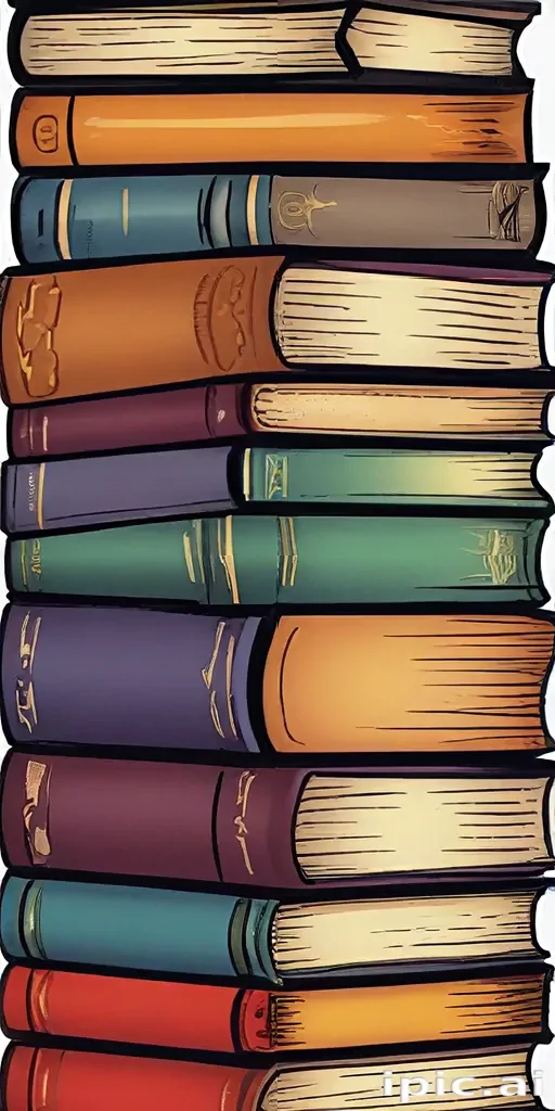 books stacked clipart