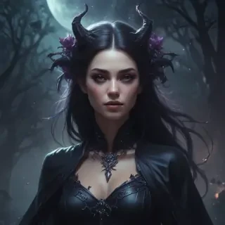beautiful dark witch fantasy art