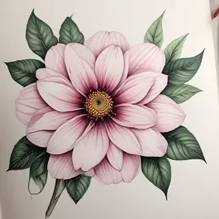 flower aesthetic drawings