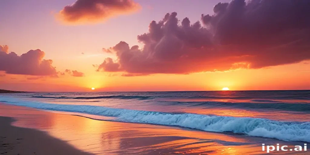 sunset on the beach backgrounds