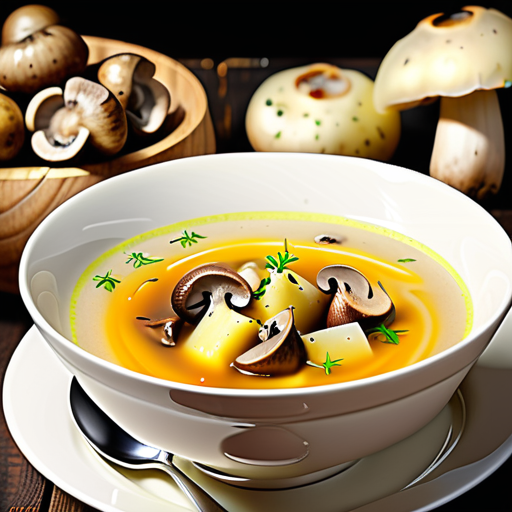 soup with mushrooms and potatoes