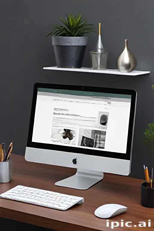 computer website mockup