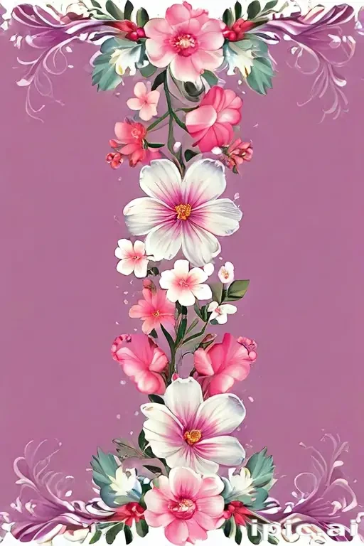 flowery border clipart
