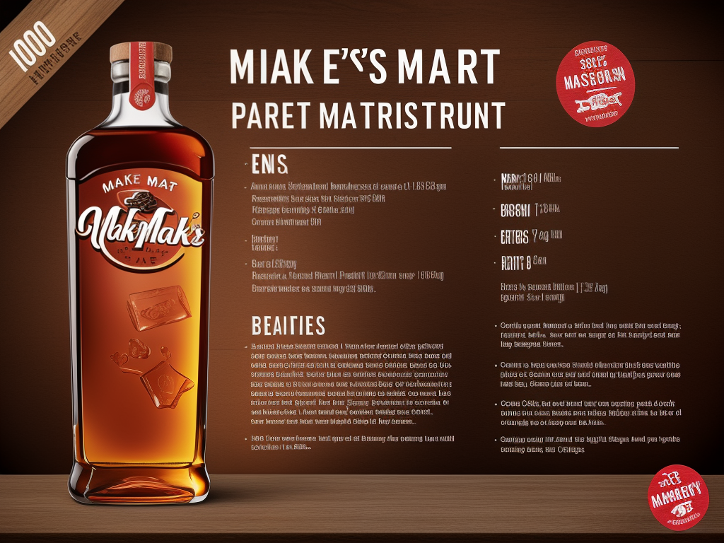 maker's mark bourbon nutrition facts