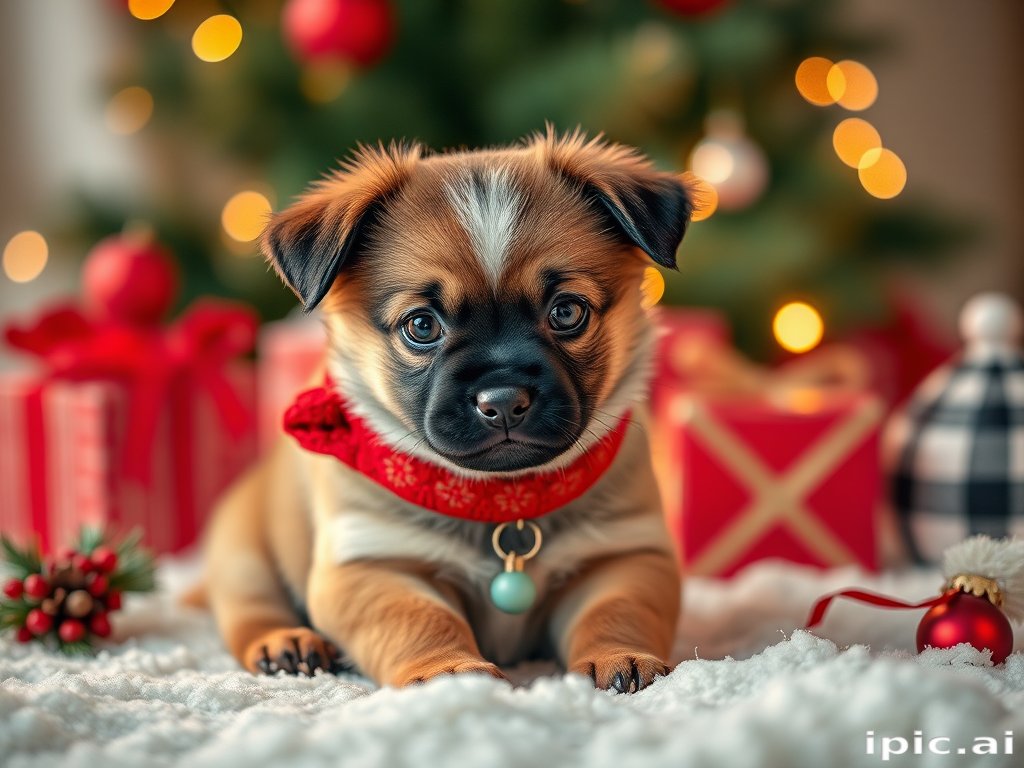 christmas puppy desktop backgrounds