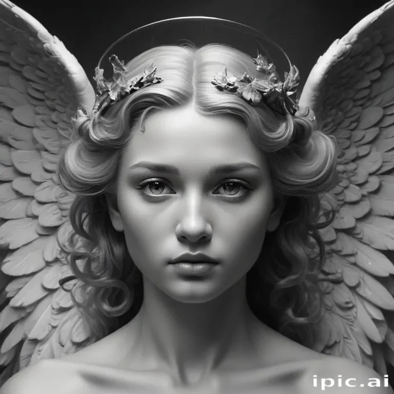 black and white angel drawings