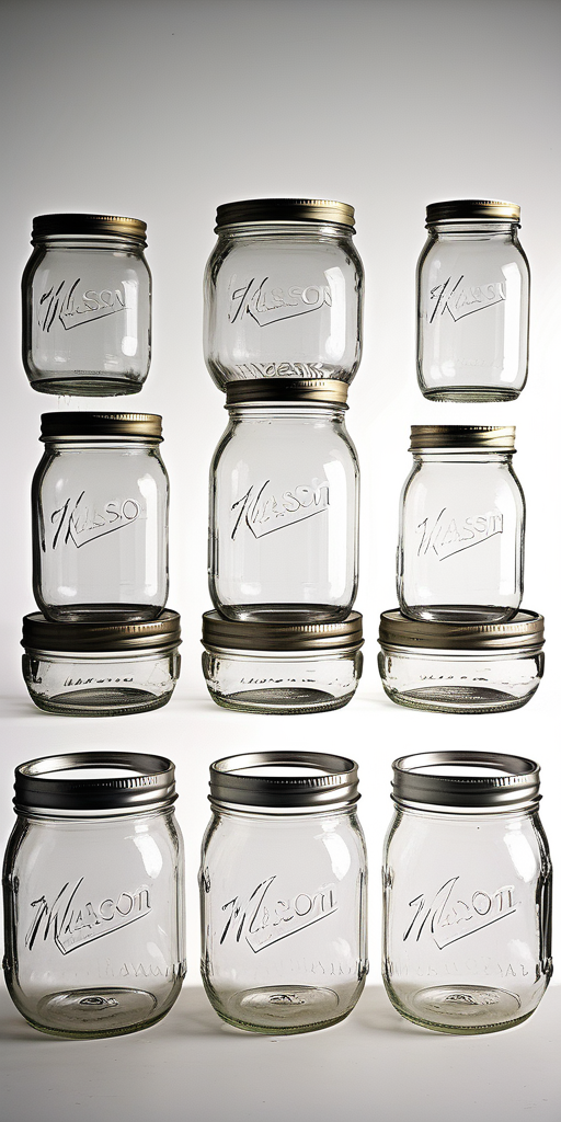 various sizes of mason jars