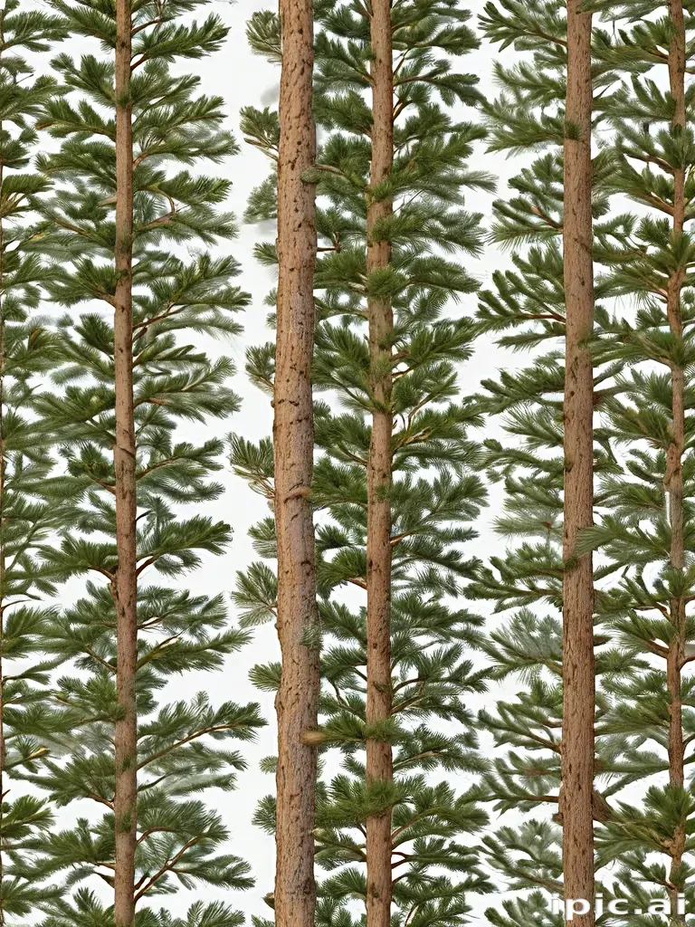 pine trees transparent background