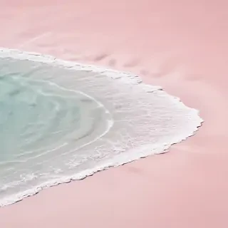 pastel pink beach wallpaper