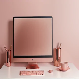 rose gold desktop wallpaper