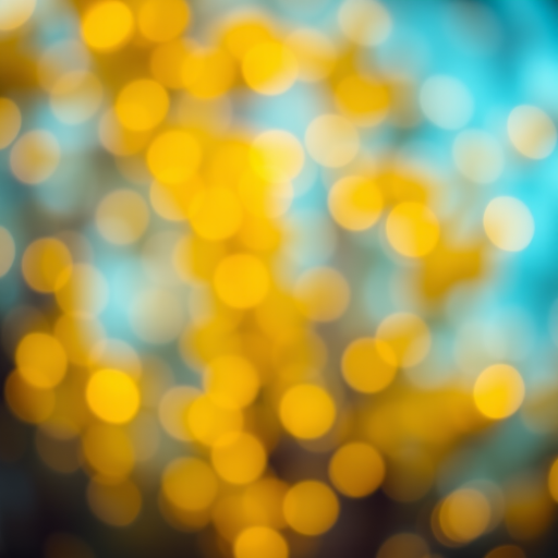 Generate a vibrant abstract image with a soft bokeh effect in various shades of yellow, using a DSLR camera with a 50mm lens at f/1.8, ISO 100, and a shallow depth of field for enhanced quality.