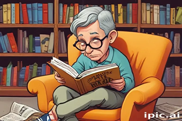cartoon of reading