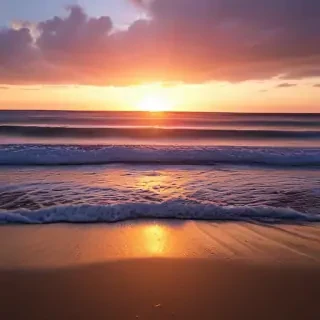 sun set on beach