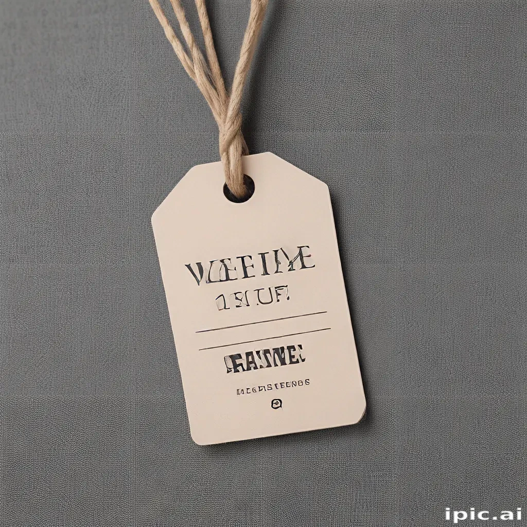clothing tag mockup