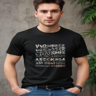 mockup tshirt black