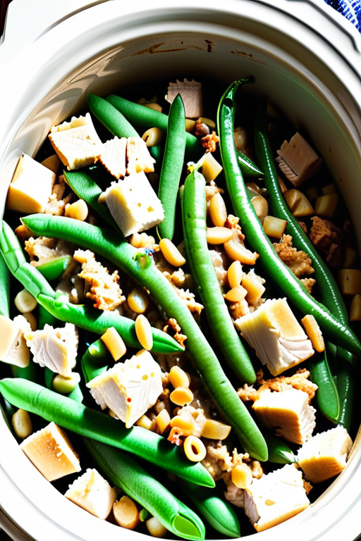 chicken stuffing green bean crock pot