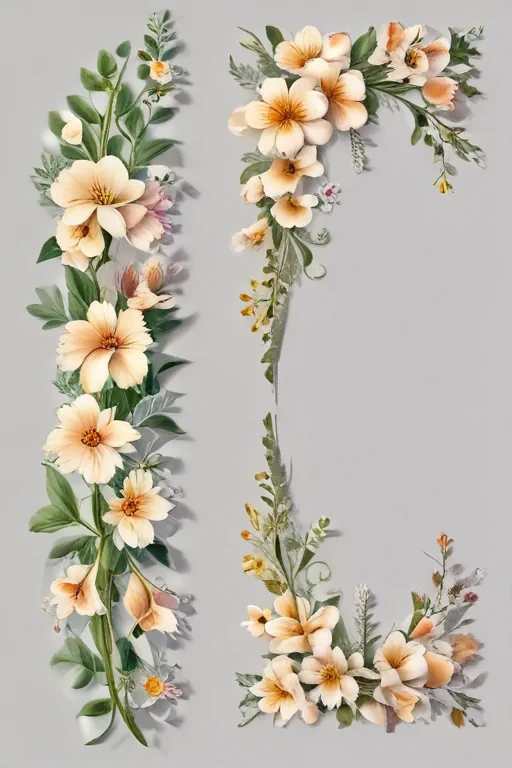 flowery border clipart