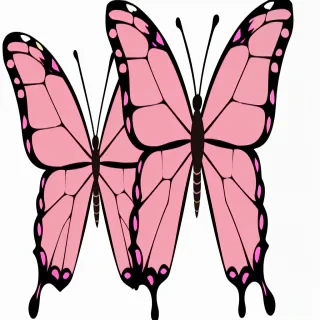 clipart pink butterfly
