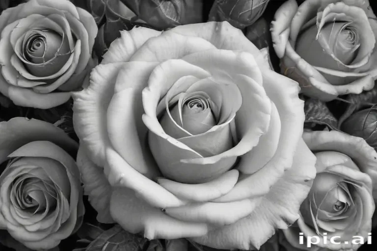 roses clipart black and white