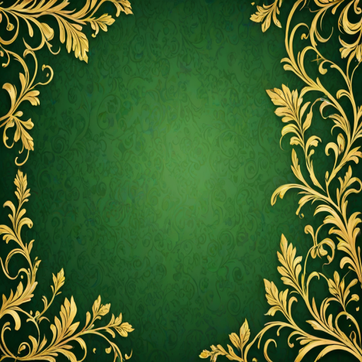 gold and green background
