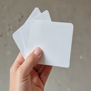 holding card
