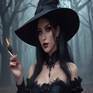 beautiful dark witch fantasy art