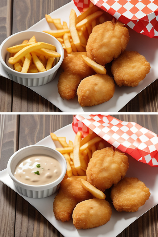 chicken nuggets and french fries