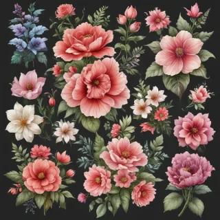 clipart transparent background flowers
