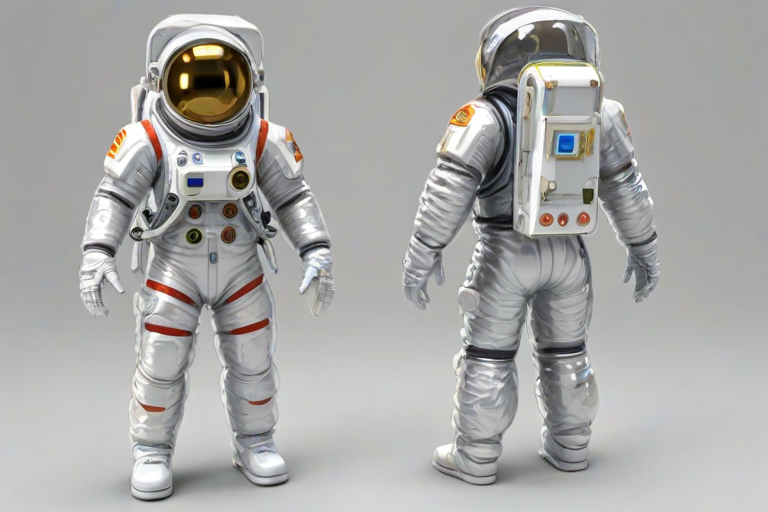 cartoon transparent astronaut suit