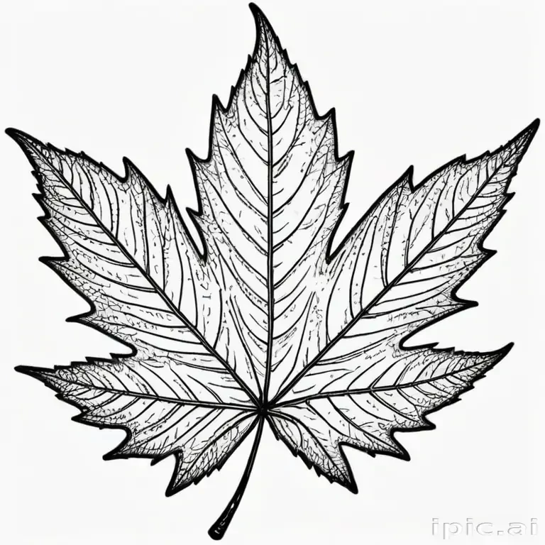 clipart of leaf black and white