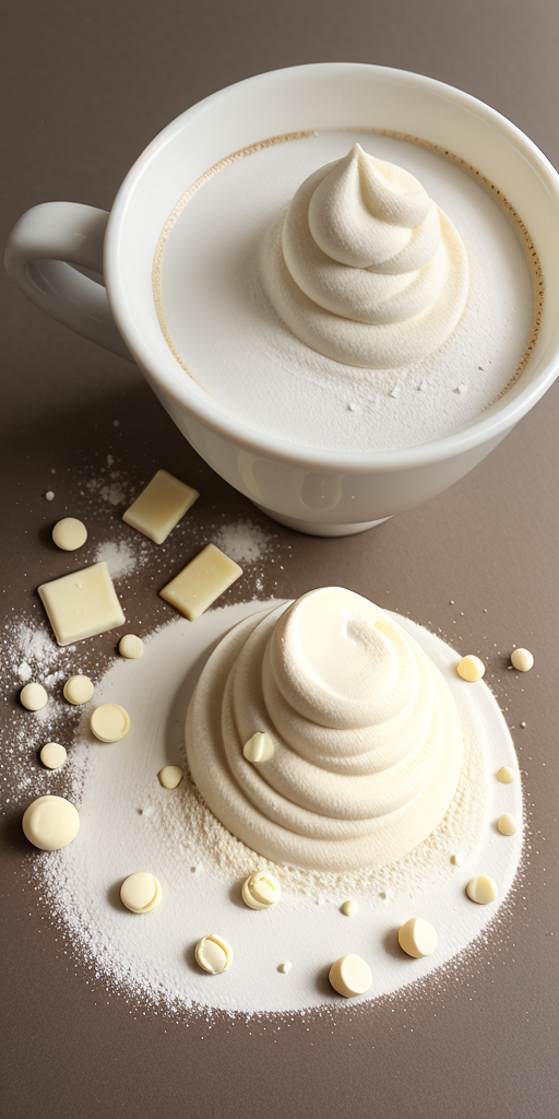 white chocolate powder for coffee