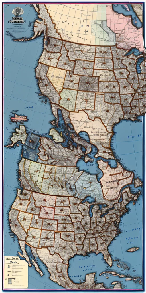 united states map with states
