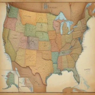 map of united states with states
