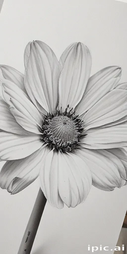 flower pencil drawing