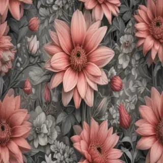 pencil drawn flowers