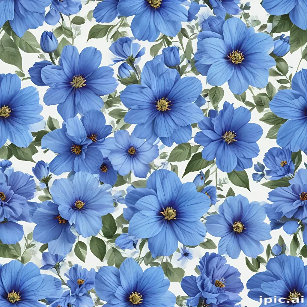 blue flowers transparent background
