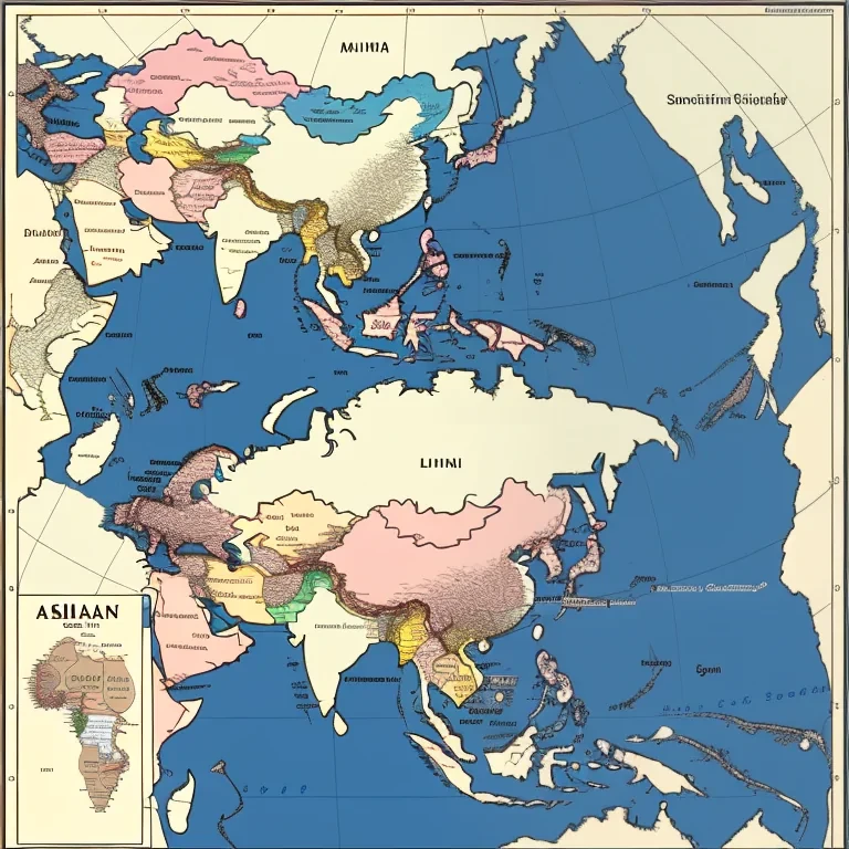 map of asia countries