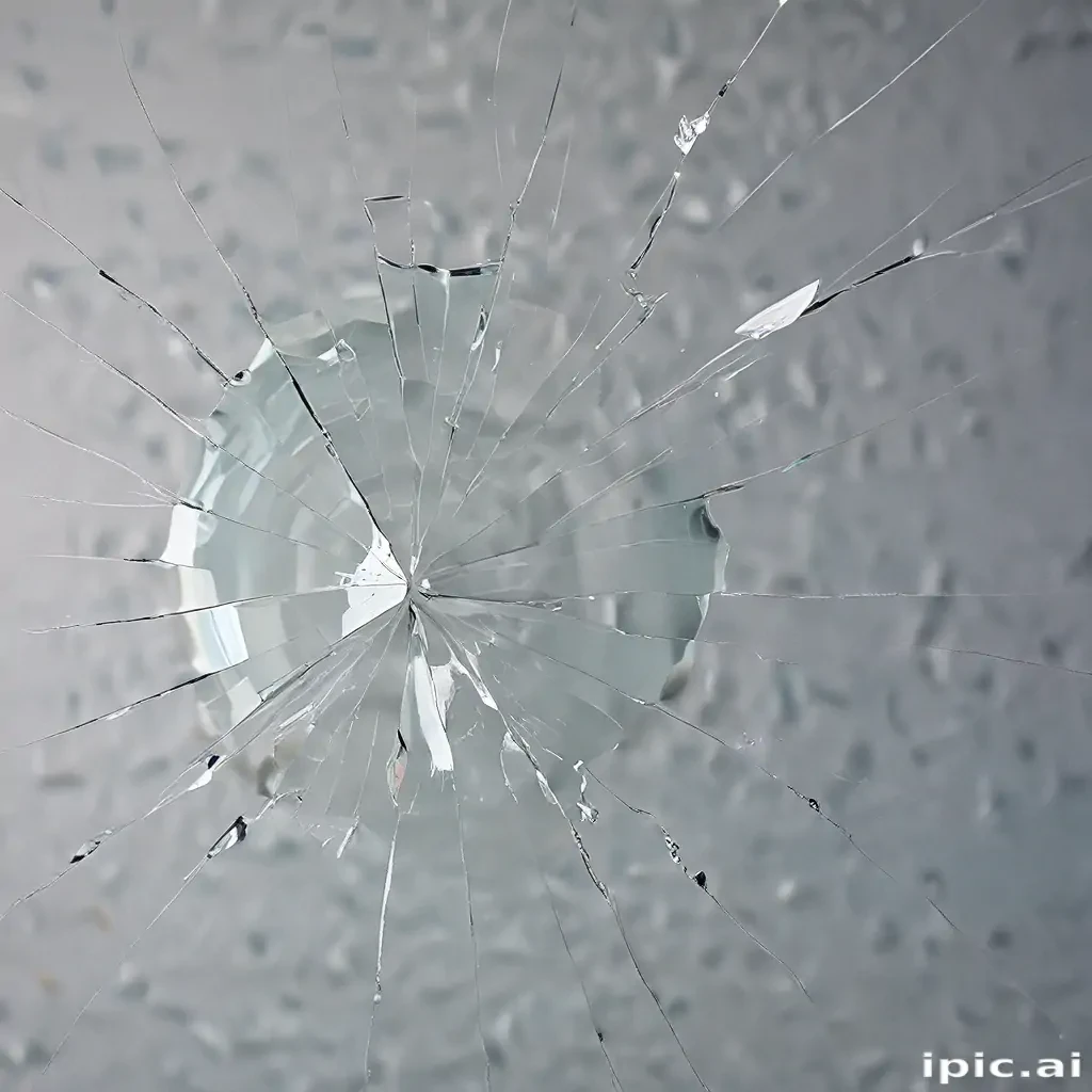 cracked glass transparent