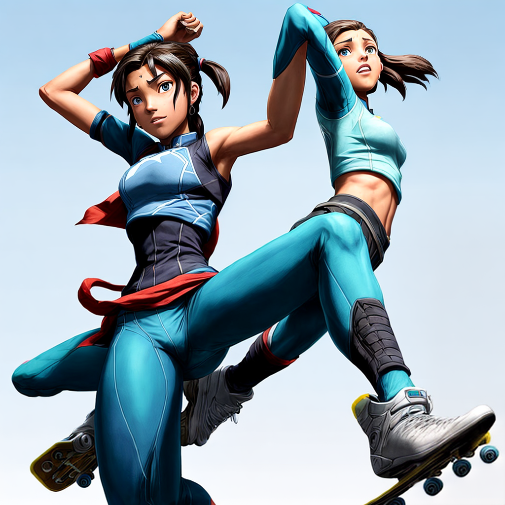 Ai Image Generator - Ai Art Generator - High Quality and 100% Unique Images  - iPic.Ai avatar korra doing skate