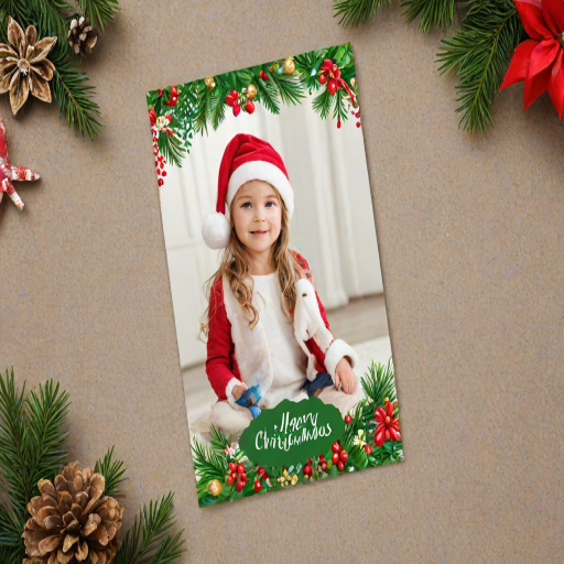 christmas card template psd