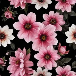 flower black background