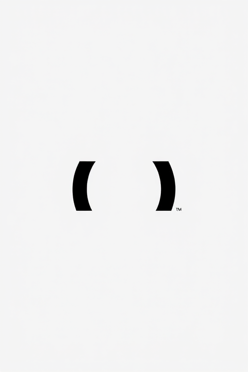 Generate a high-resolution image of a minimalist black logo on a white background, captured with a Canon EOS R5, 50mm lens, f/2.8 aperture, ISO 100, 1/125 shutter speed, top-down view, using natural lighting.